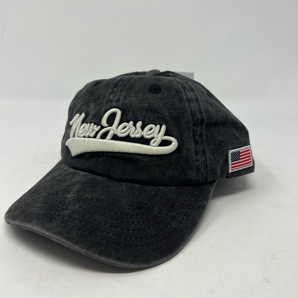 NWT New Jersey Elidan Washed Black Baseball Cap Hat